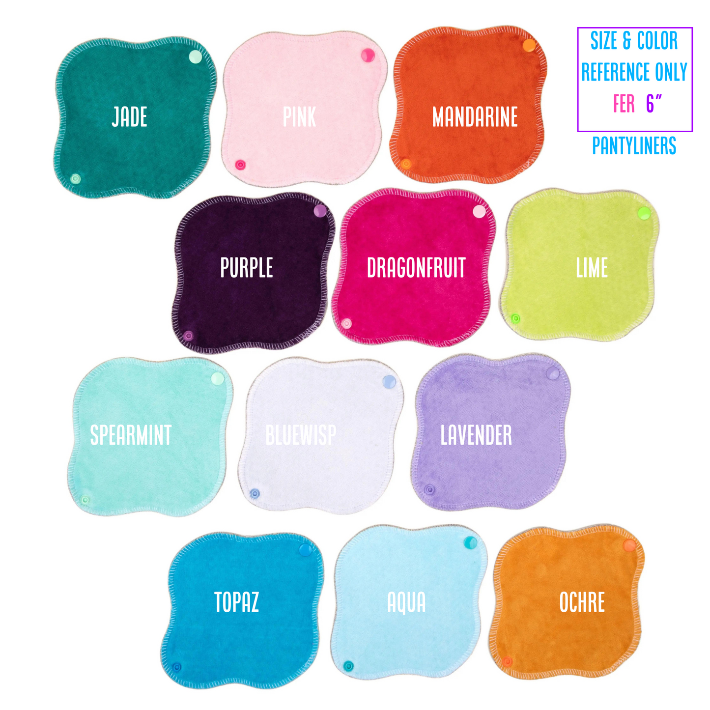 Set of 3 Pantyliners 6"