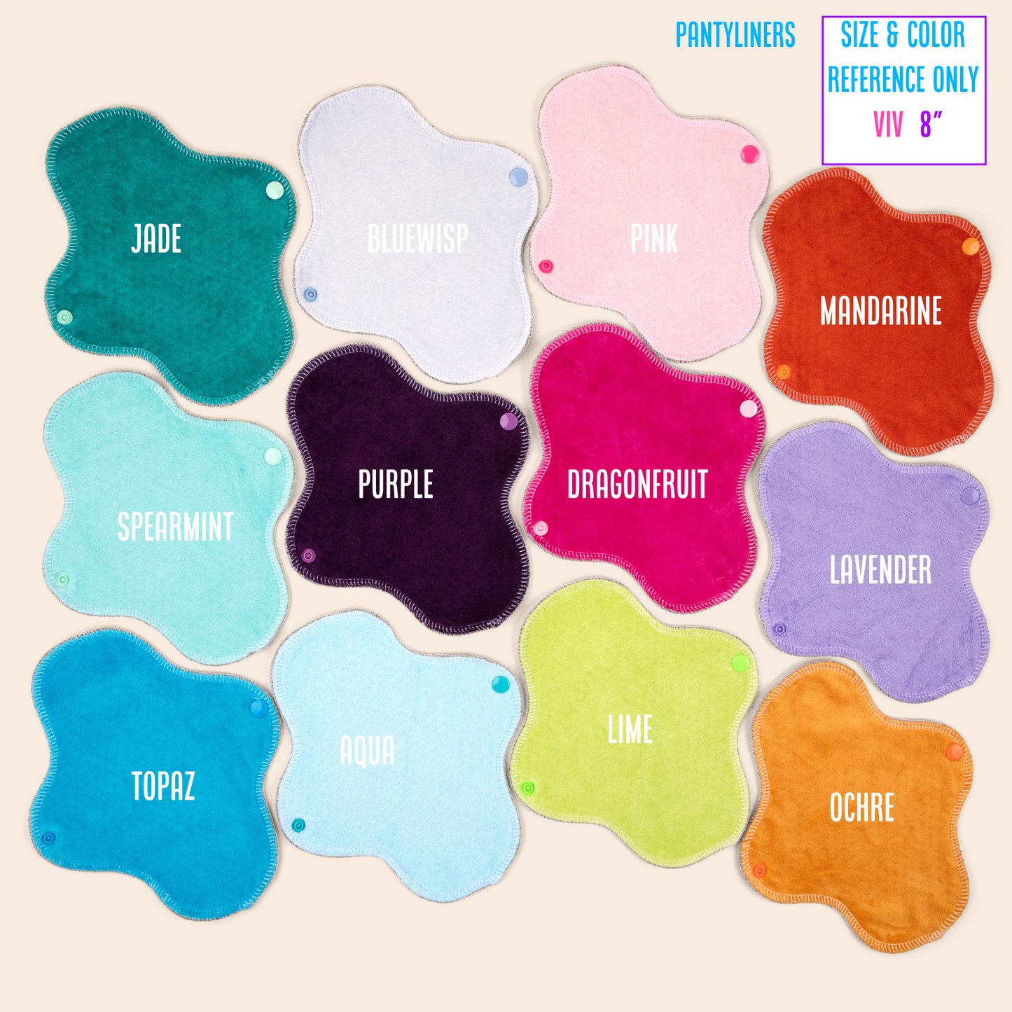 Set of 3 Pantyliners 8"